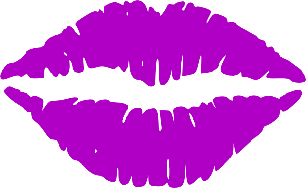 Cartoon Lips Purple PNG HD Quality