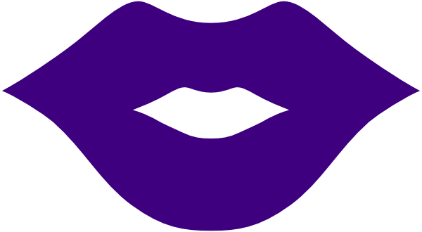 Cartoon Lips Purple Transparent File