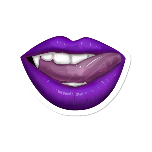 Cartoon Lips Purple Transparent Free PNG