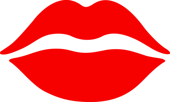 Cartoon Lips Red PNG Background