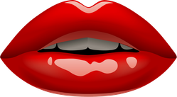 Cartoon Lips Shiny PNG Clipart Background