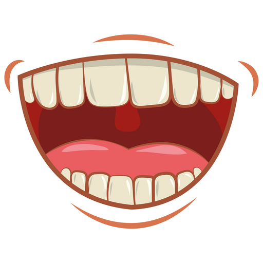 Cartoon Lips Teeth Background PNG Image