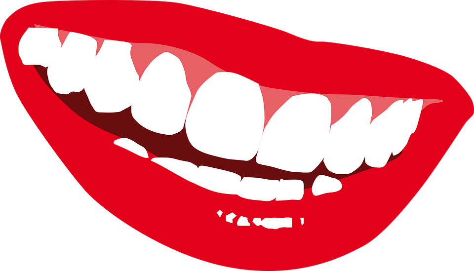 Cartoon Lips Teeth PNG Background