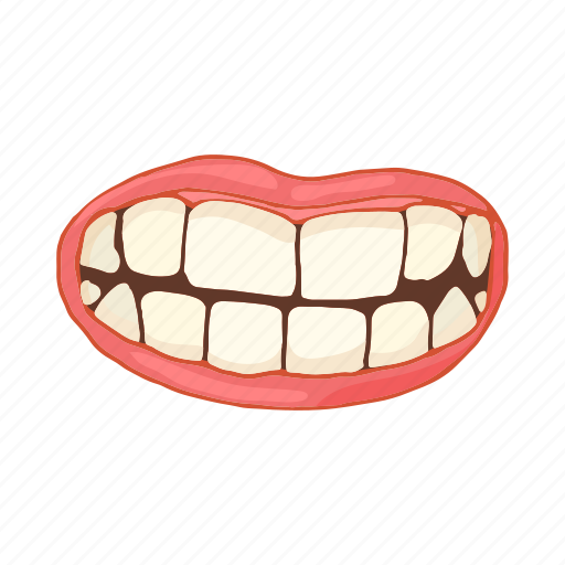 Cartoon Lips Teeth Transparent Background