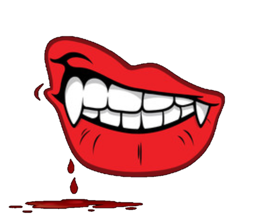 Cartoon Lips Teeth Transparent Image