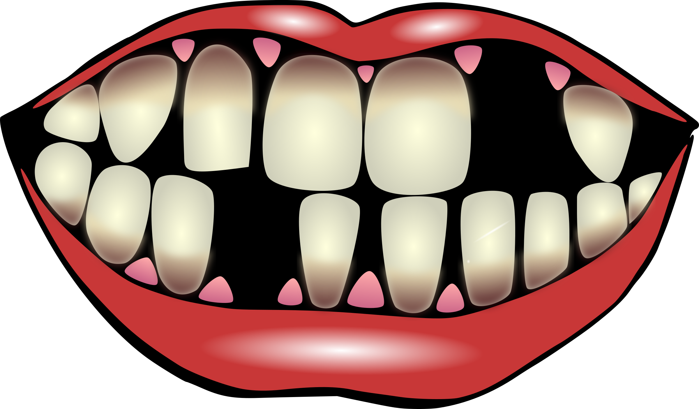 Cartoon Lips Teeth Transparent PNG | PNG Play