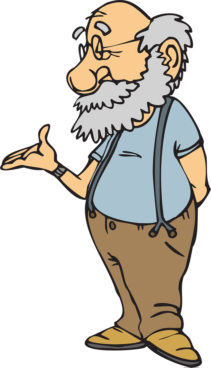 Cartoon Old Man Free PNG