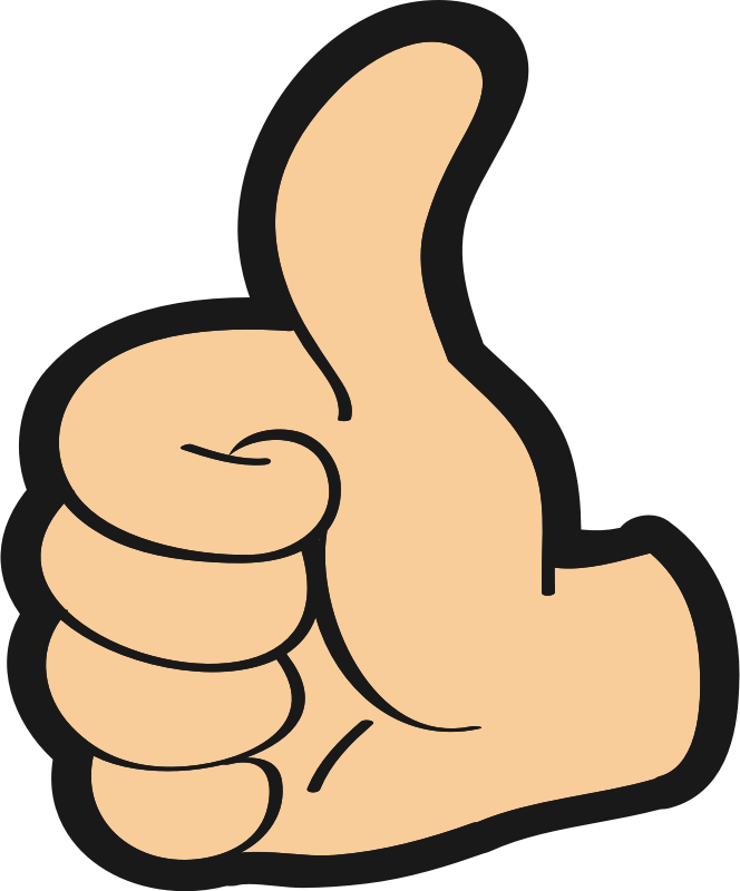 Cartoon Thumb Up Background PNG Image