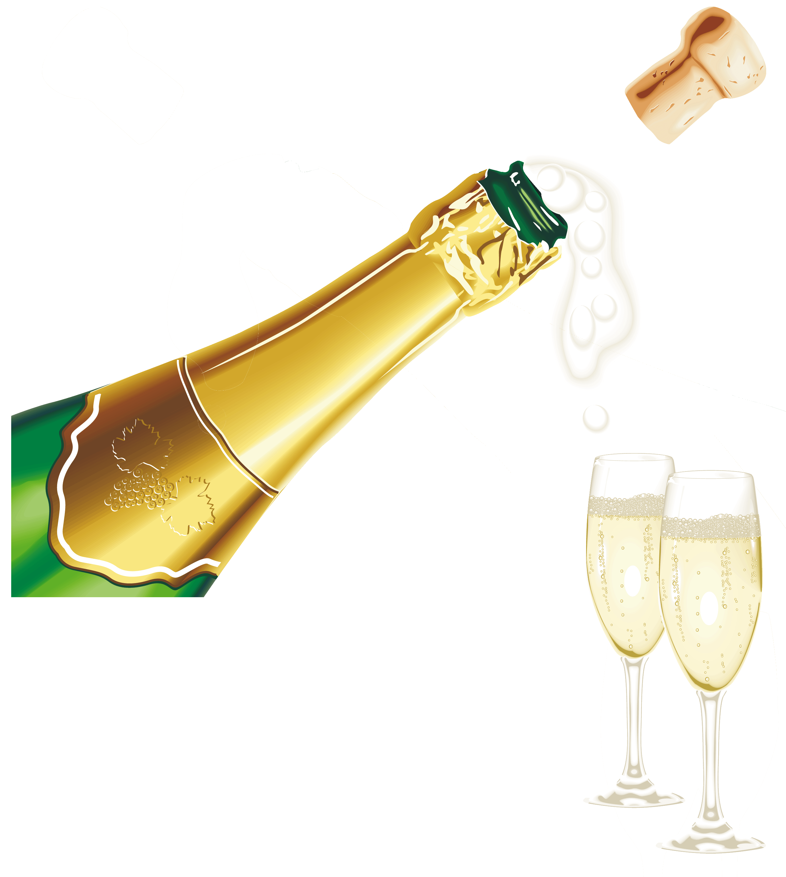 Champagne Explosion Background PNG Image