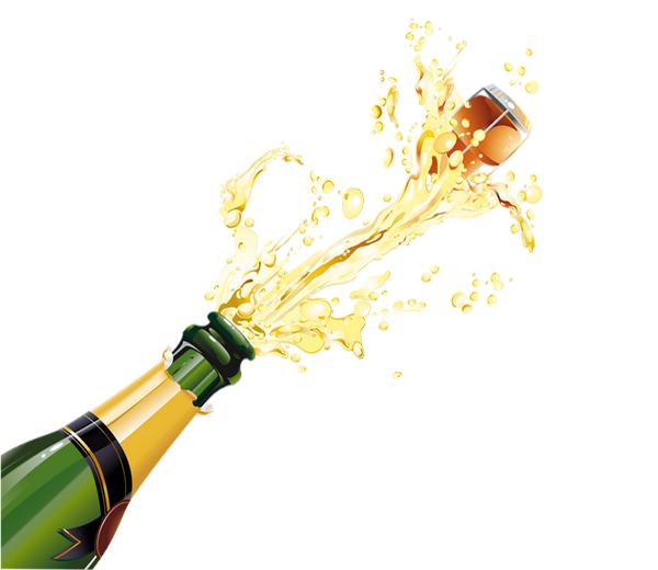 Champagne Explosion No Background