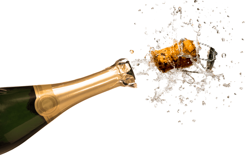 Champagne Explosion PNG Background