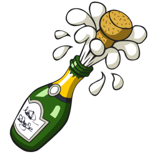 Champagne Pop PNG Free File Download