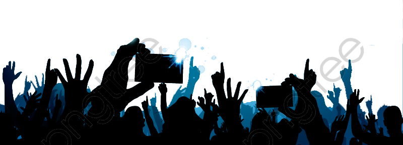 Cheering Crowd Background PNG Image