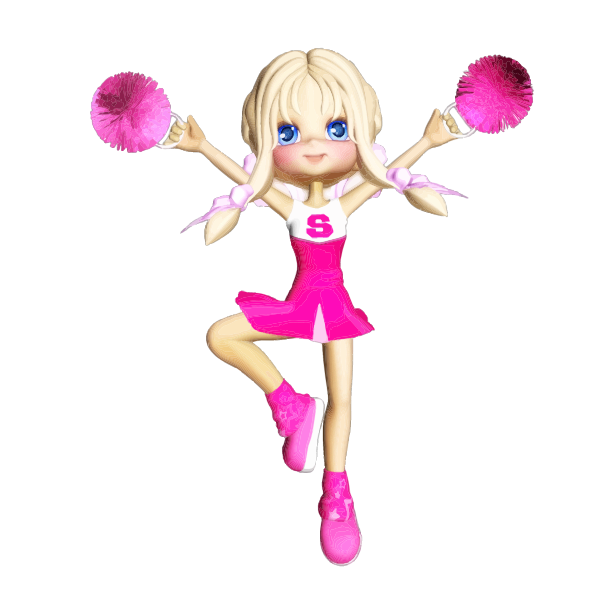 Cheerleader Barbie Transparent Background