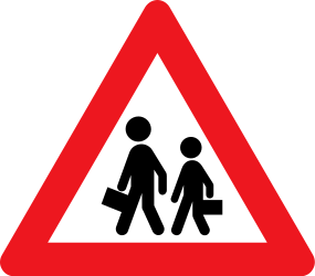 Children Traffic Sign Background PNG Image