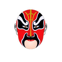 Chinese Opera Red Mask PNG HD Quality
