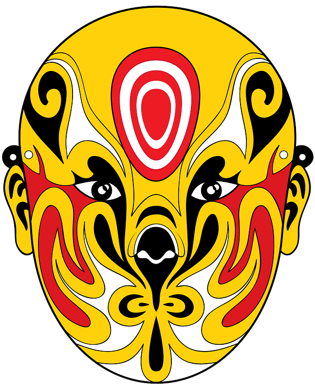 Chinese Opera Red Mask Transparent File