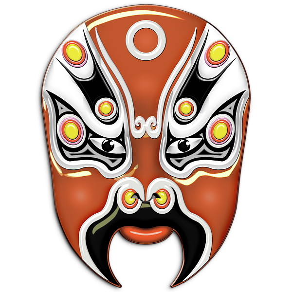 Chinese Opera Red Mask Transparent PNG