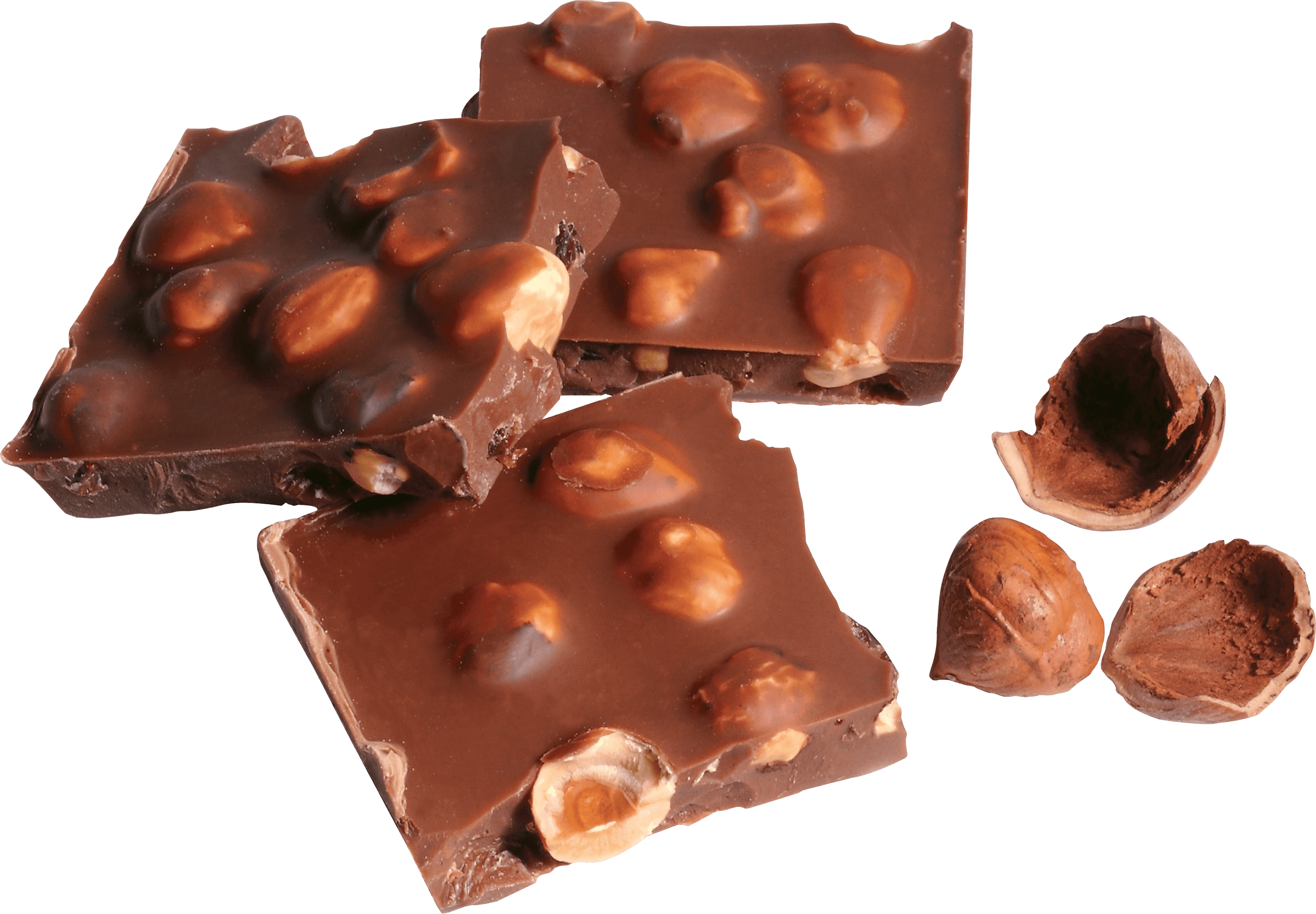 Chocolate Bar Nuts Background PNG Image