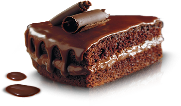 Chocolate Cake Slice Background PNG Image