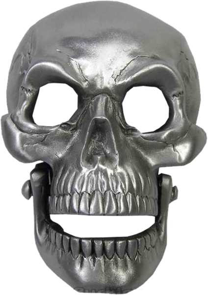 Chrome Skull Mask PNG Clipart Background