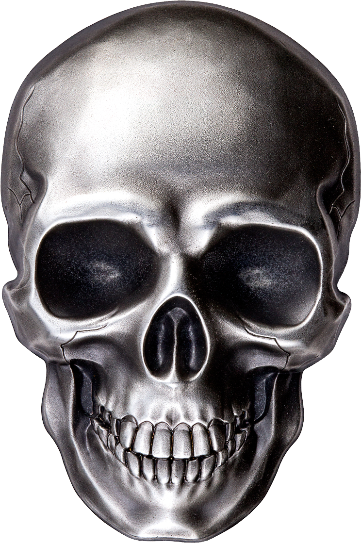 Chrome Skull Mask PNG HD Quality