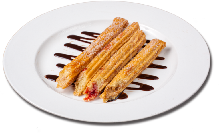 Churros On A Plate PNG Clipart Background