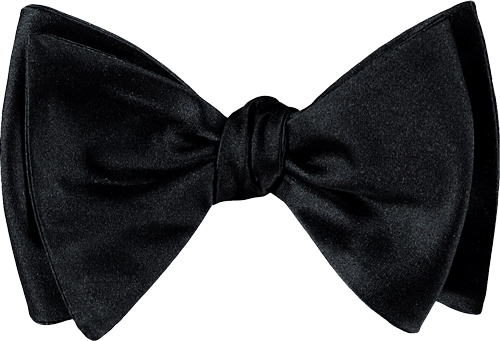 Classic Black Bow Tie Transparent PNG