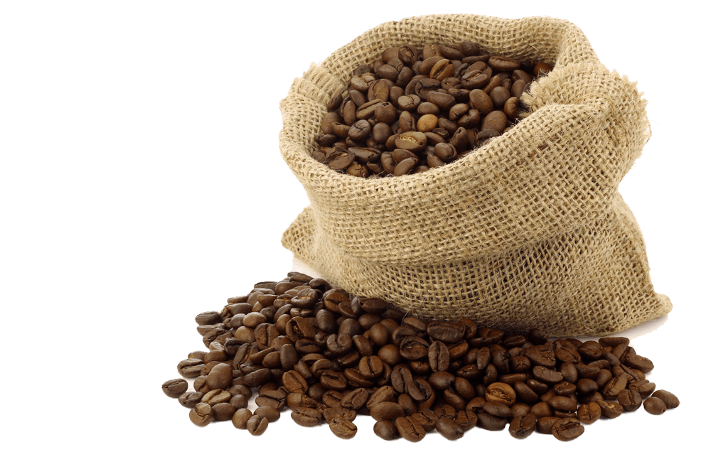 Coffee Beans Bag Open PNG Clipart Background