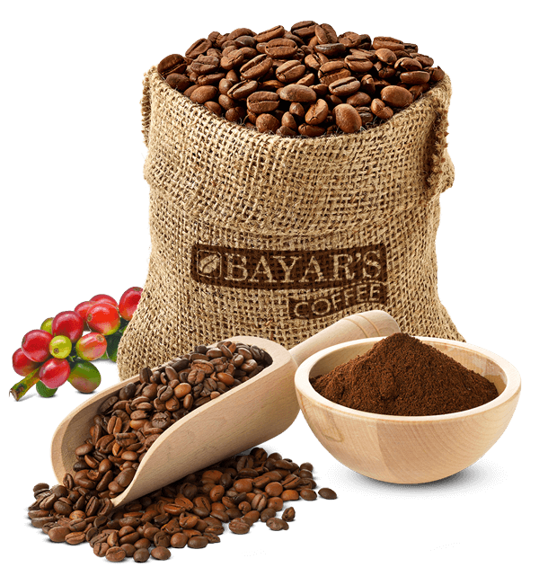 Coffee Beans Bag Open Transparent Background