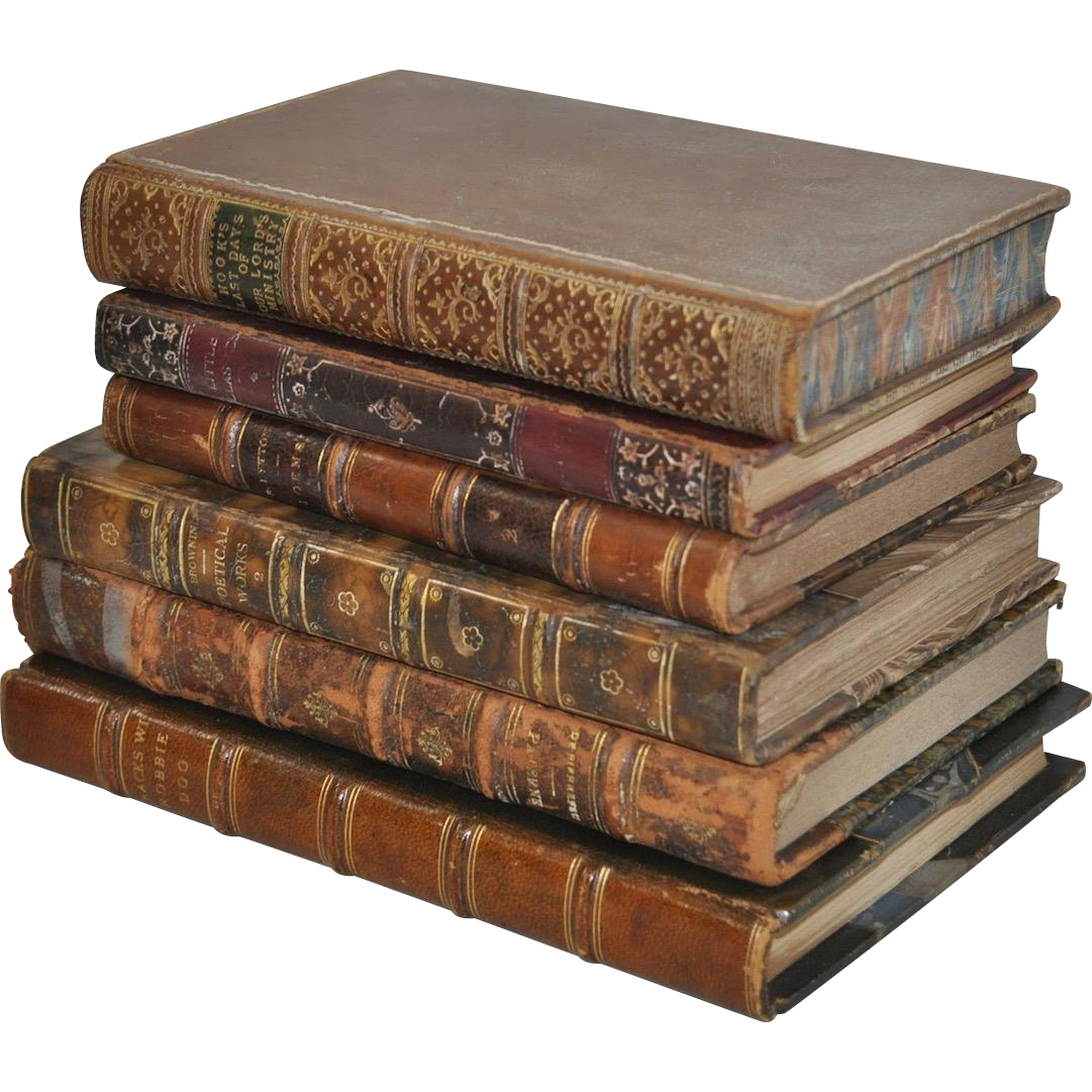 Collection Of Old Books Download Free PNG