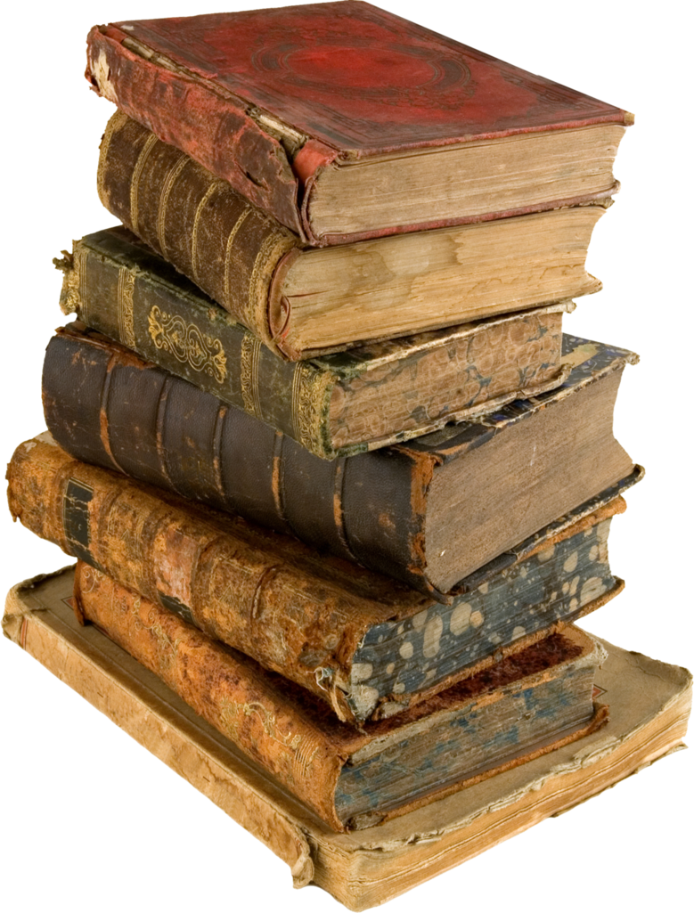 Collection Of Old Books Transparent File
