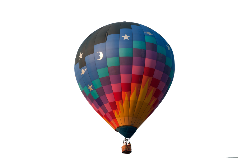 Colourful Hot Air Balloon Background PNG Image