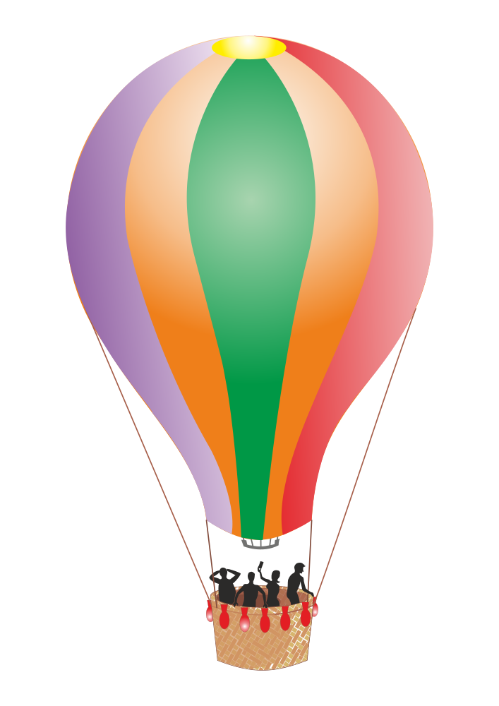 Colourful Hot Air Balloon Download Free PNG