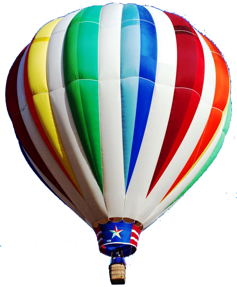 Colourful Hot Air Balloon PNG HD Quality