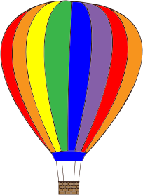 Colourful Hot Air Balloon Transparent Background