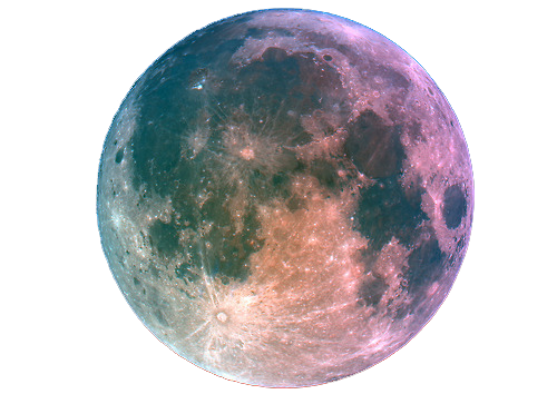Colourful Moon Background PNG Image