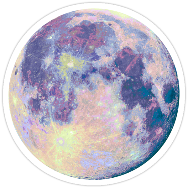 Colourful Moon PNG Clipart Background