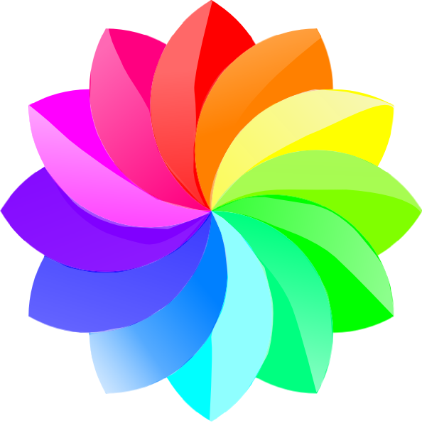 Colourful Pinwheel Transparent Background