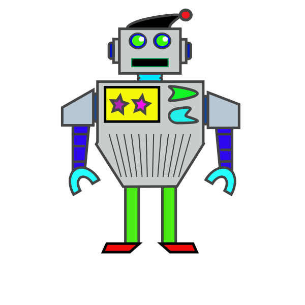 Colourful Robot Transparent Free PNG