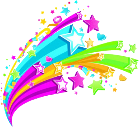 Colourful Shooting Stars Transparent File