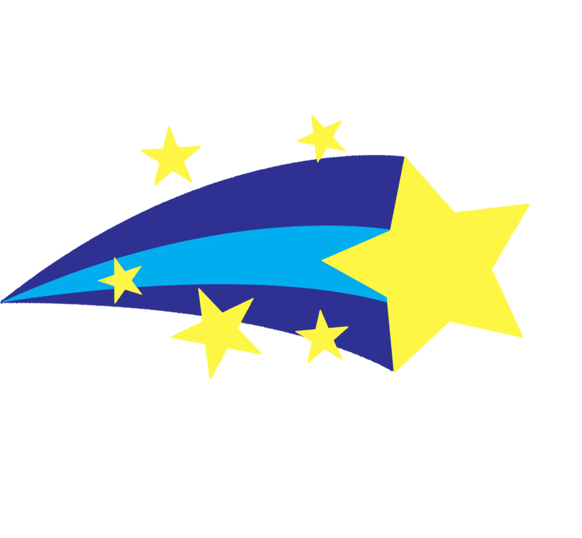 Colourful Shooting Stars Transparent PNG