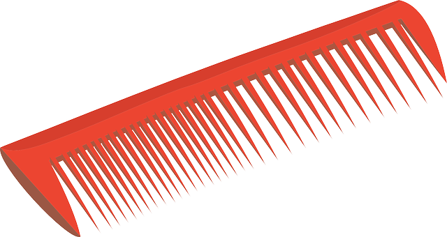 Comb Red Background PNG Image