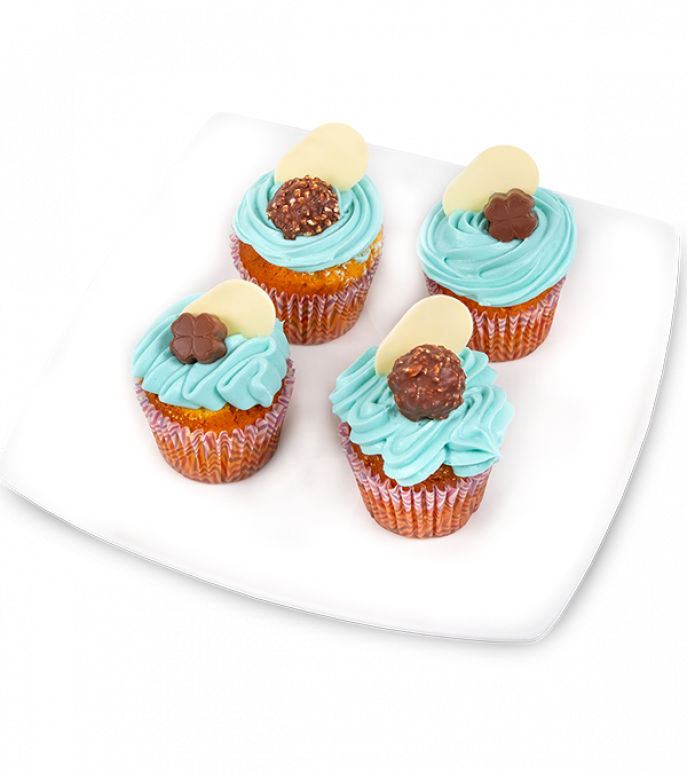 Cupcake Blue Background PNG Image