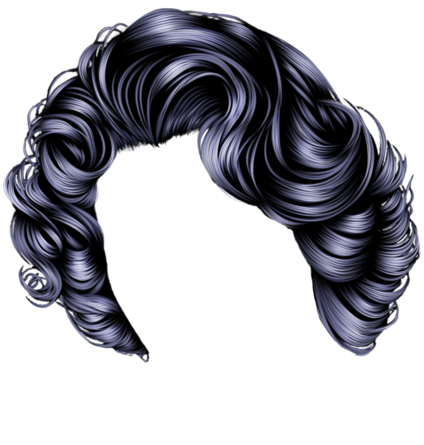 Curly Women Hair Transparent Background