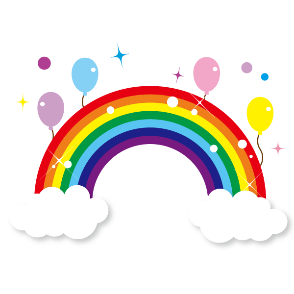 Curved Rainbow Background PNG Image
