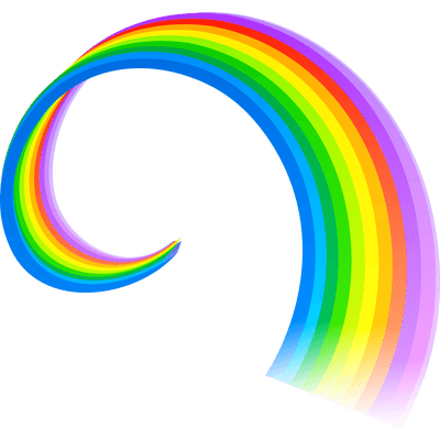 Curved Rainbow Transparent PNG