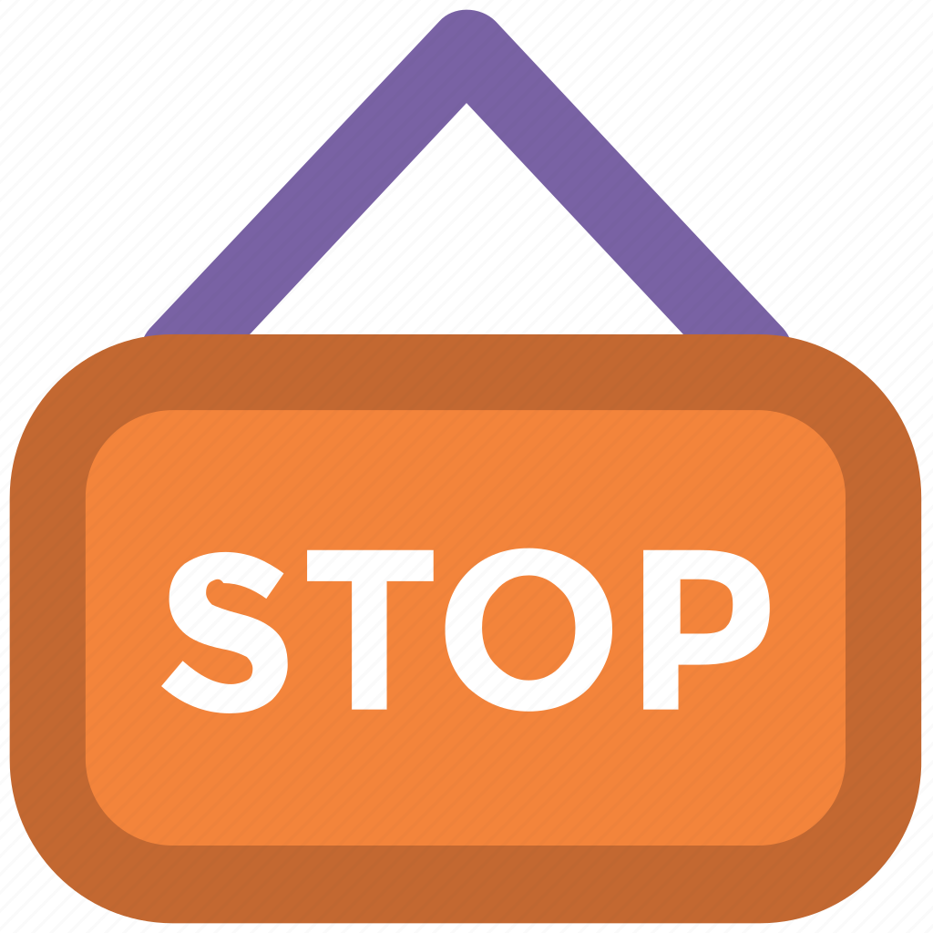 Customs Stop Road Sign Background PNG Image