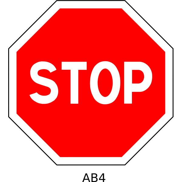 Customs Stop Road Sign Transparent PNG