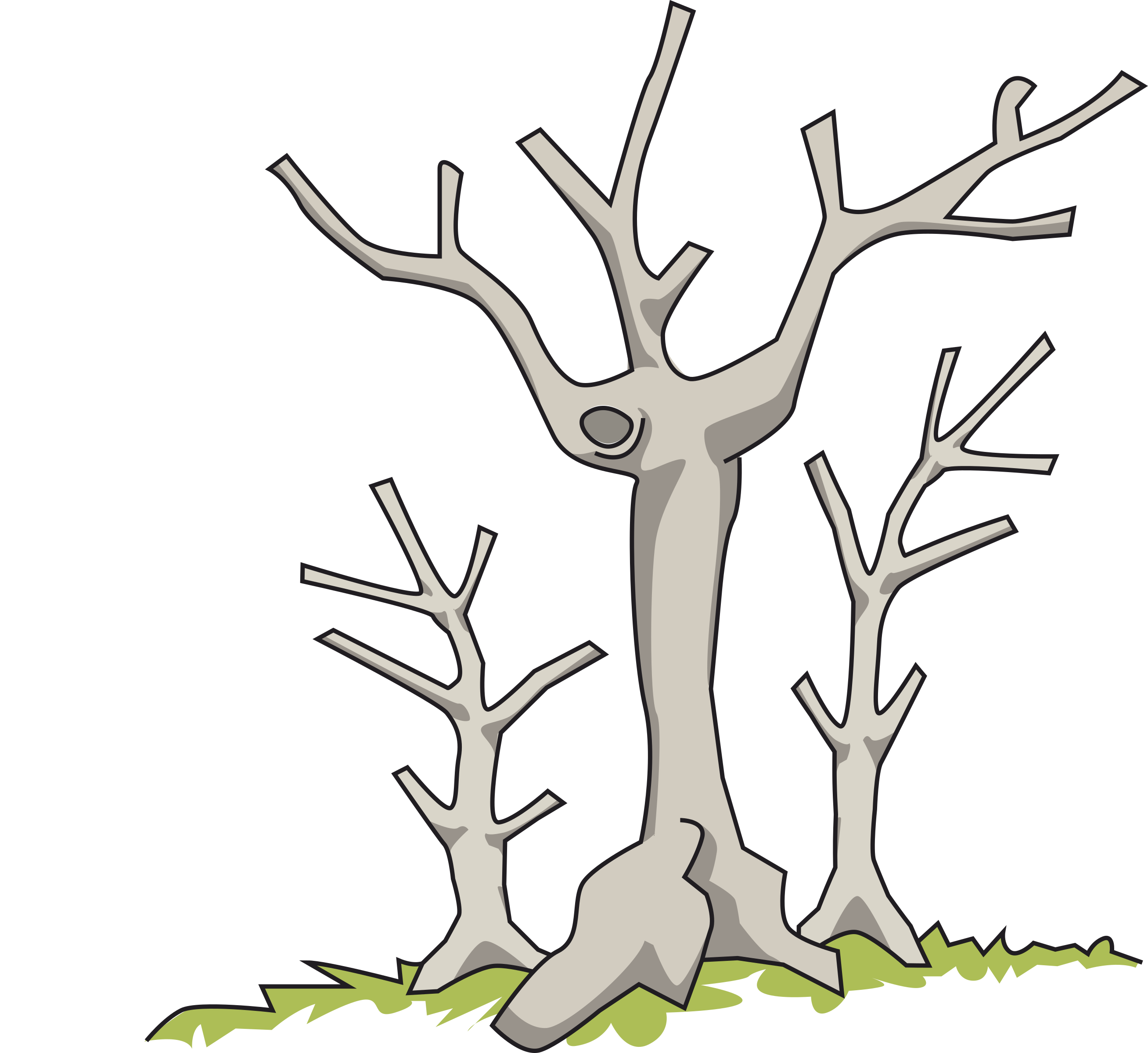 Dead Tree Empty Branches Background PNG